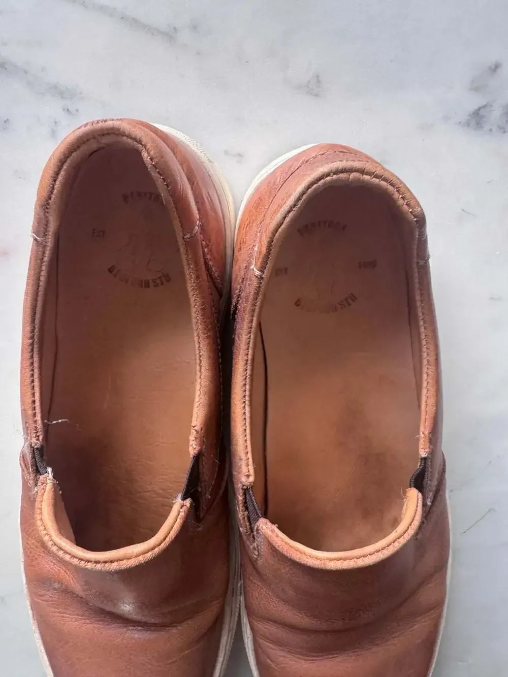 Bed Stu Hermione Slip-On Sneaker Tan Rustic Mason Leather 7